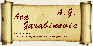 Aca Garabinović vizit kartica